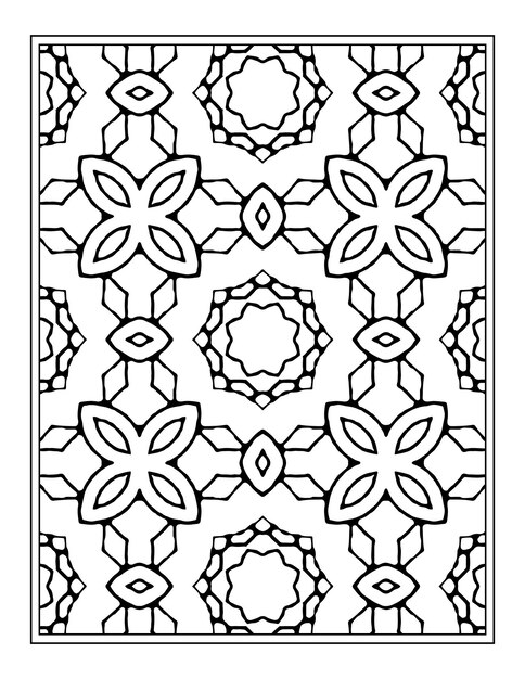 Flores mandala kdp para colorear Diseño de página