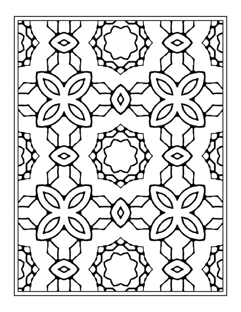 Flores mandala kdp para colorear Diseño de página