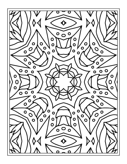Flores mandala kdp para colorear Diseño de página