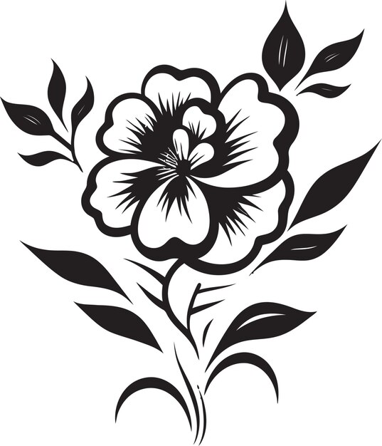 Vector flores de medianoche en tinta i flores vectoriales oscuras flores botánicas de caída de la noche echoes botánicos iv vector botánico negro ec