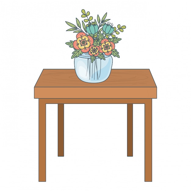 Flores de naturaleza floral dibujos animados