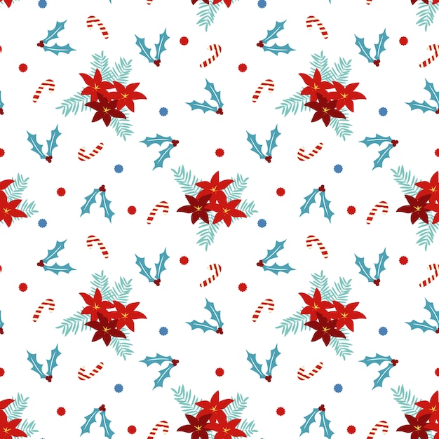 Flores de Navidad sin patrón.