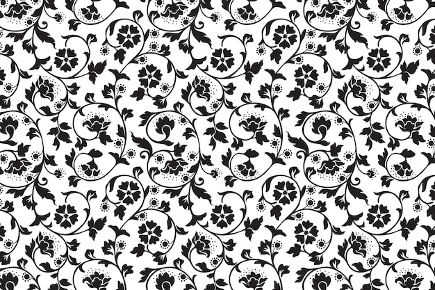 flores negras sobre un fondo blanco