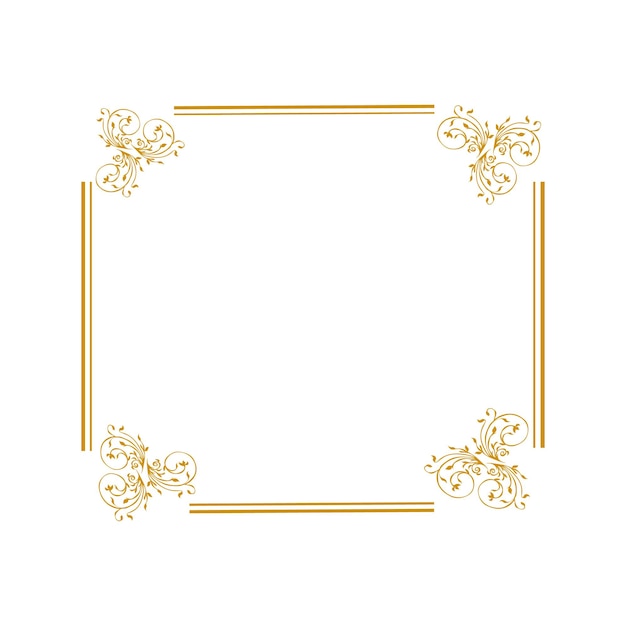 Vector flores de oro lujo negro floral rectángulo hai marco invitación de boda islámica vector