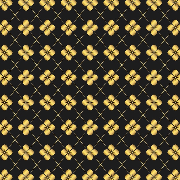 flores de oro sobre un fondo negro