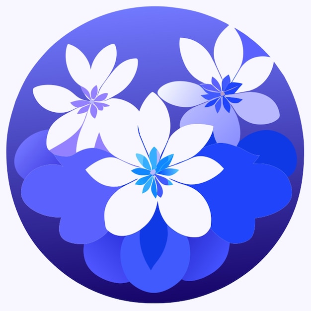 Vector flores pequeñas sin fondo ilustración vectorial