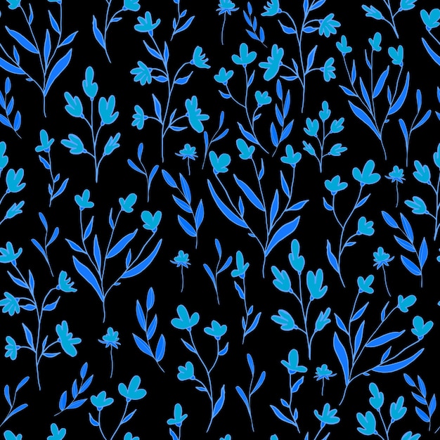 Flores pequeñas de patrón transparente de vector