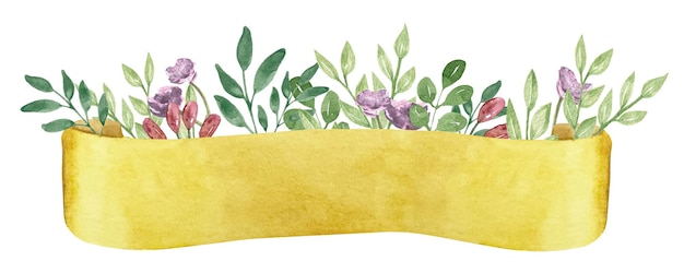 Flores pintadas a mano con acuarela. Flores aisladas con cinta. Rosas rosadas y peonía. Cinta.