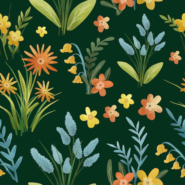 flores de primavera de patrones sin fisuras