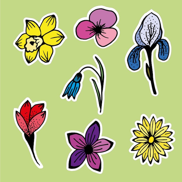 Vector flores de primavera