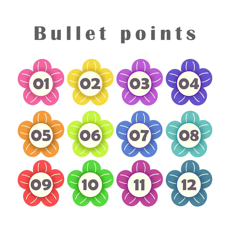 Vector las flores de las puntas de bala