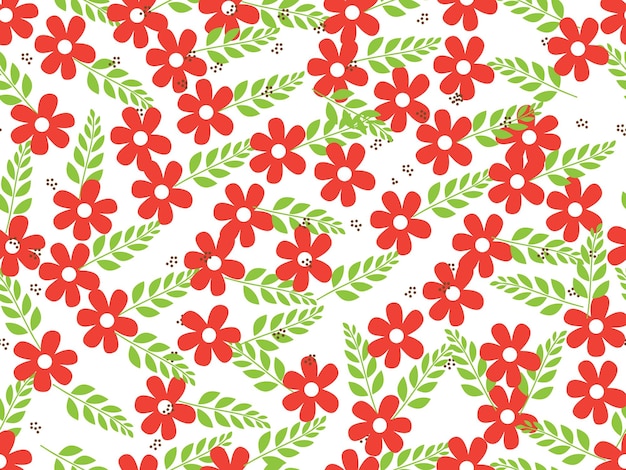 flores rojas en verde y rojo