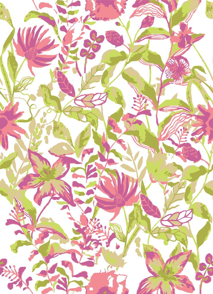 flores en rosa y verde