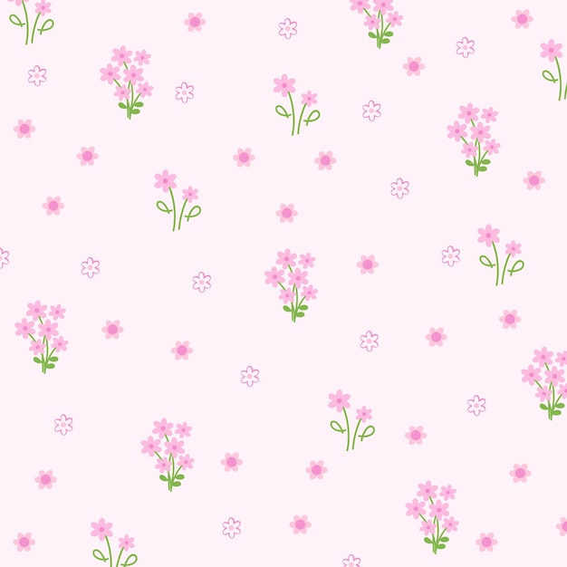 Flores rosadas para un bonito fondo floral, papel tapiz, plantilla de anuncio de publicación de banner con estampado de tela dulce