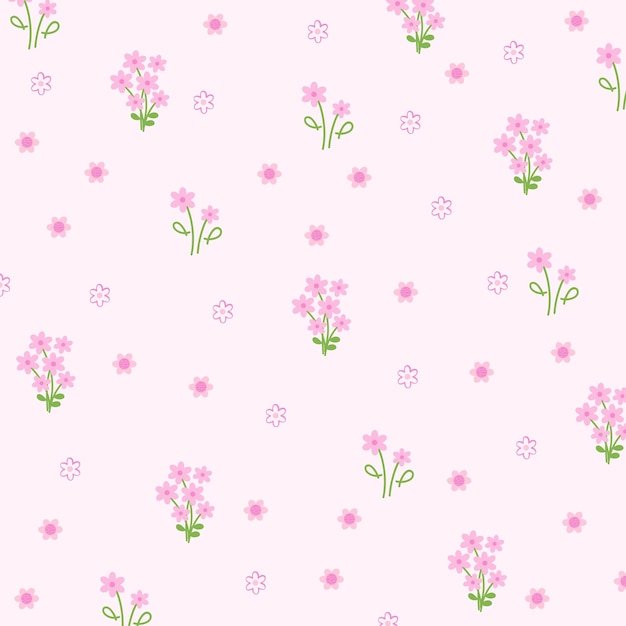 Flores rosadas para un bonito fondo floral, papel tapiz, plantilla de anuncio de publicación de banner con estampado de tela dulce