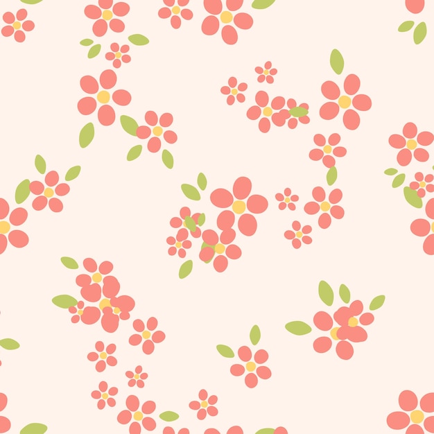 flores rosadas con hojas verdes y flores rosadas sobre un fondo rosado
