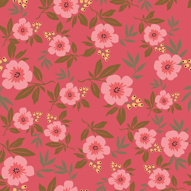 flores rosadas sobre un fondo rosa