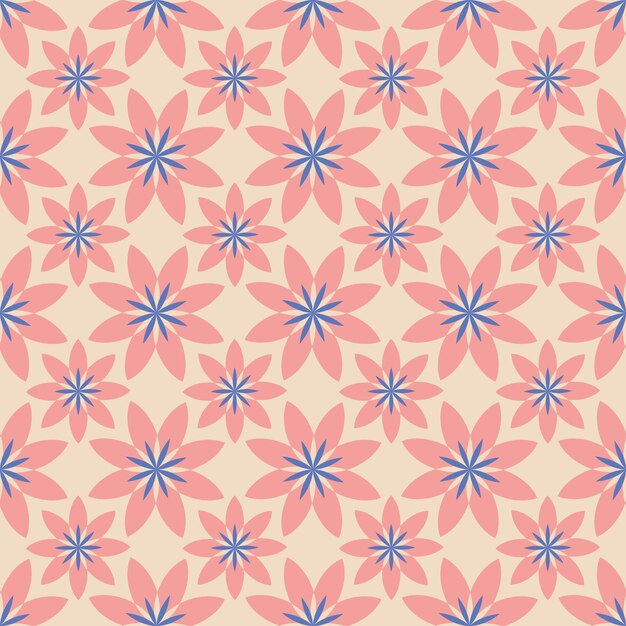 Flores rosadas vector de patrones sin fisuras primavera y verano campo vector de patrones sin fisuras