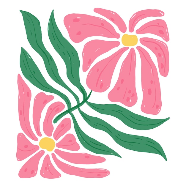 flores rosas estilo acuarela