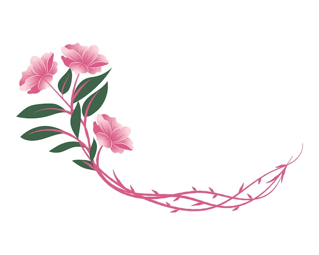 Flores de rosas rosadas con ramas espinosas
