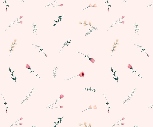 Las flores rosas son un patrón sin costuras.