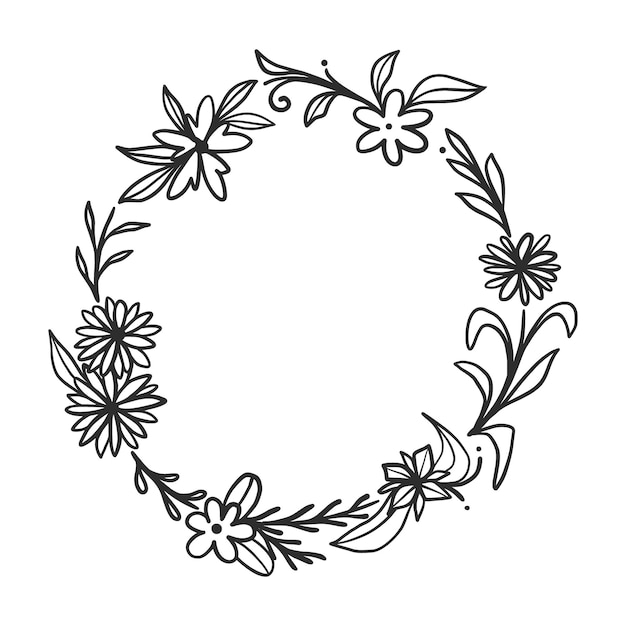 Flores silvestres Clipart para la invitación de boda