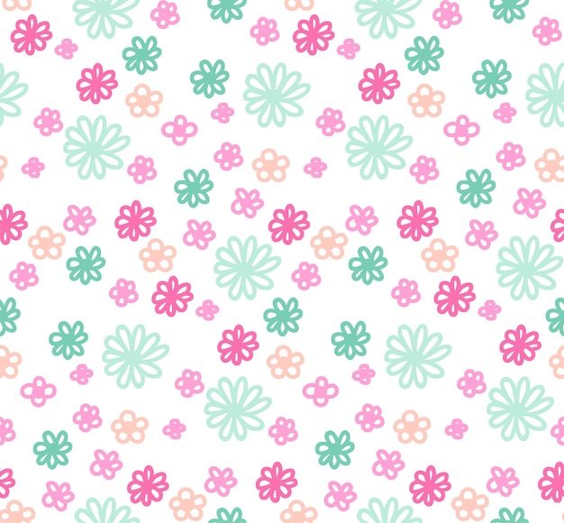 Vector flores simples de fondo transparente