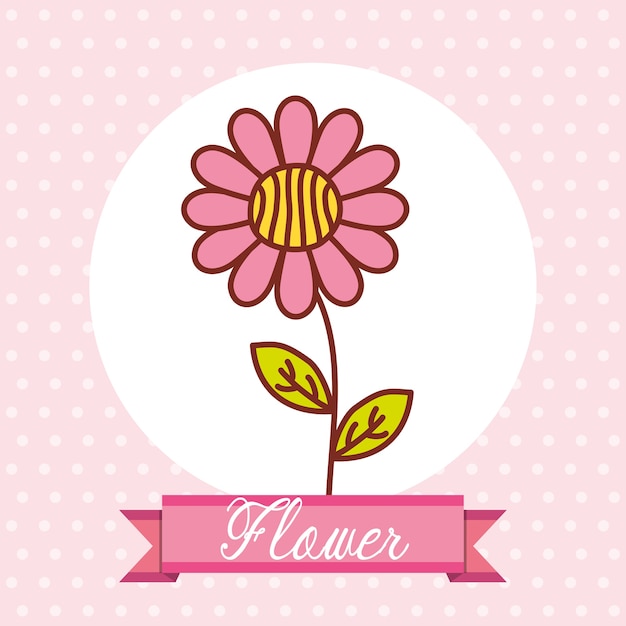 Vector flores, tarjeta floral