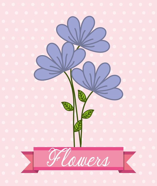 Vector flores, tarjeta floral