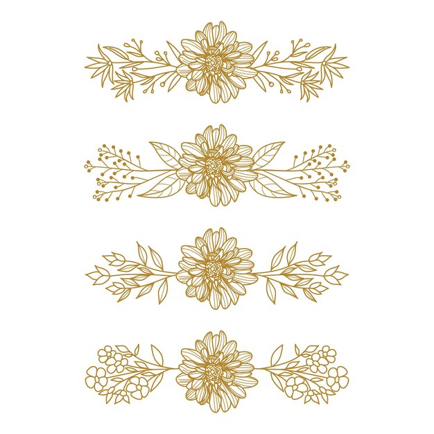 Las flores la vegetación el follaje floral el ornamento la esquina el separador de texto la elegancia el marco para las invitaciones