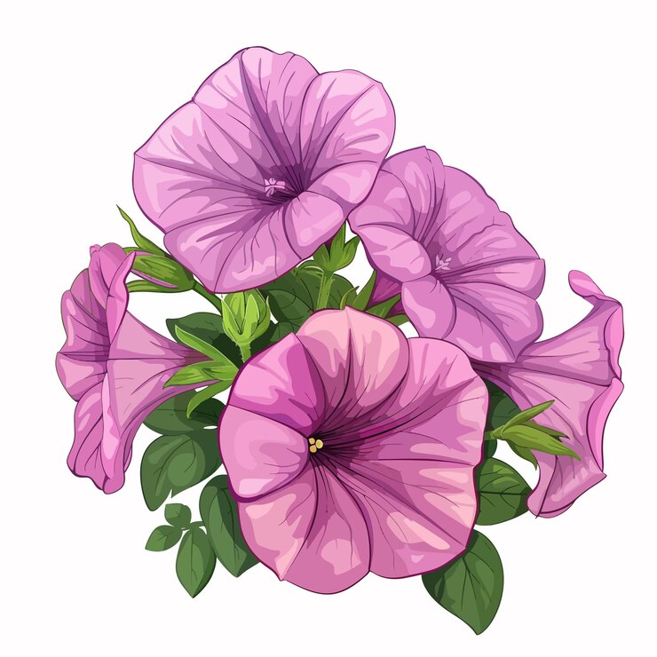 Vector las flores violetas