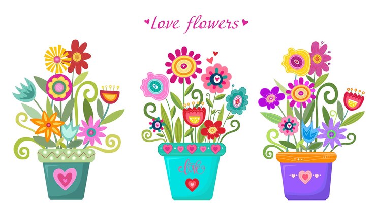 Vector las flores