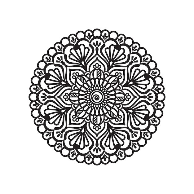 Florious Mandala en la ilustración de diseño de patrón circular