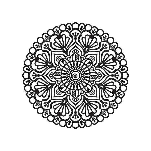 Vector florious mandala en la ilustración de diseño de patrón circular