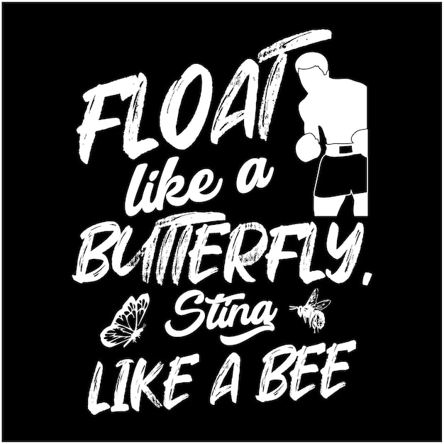 Flota como una mariposa diseño de camiseta de abeja