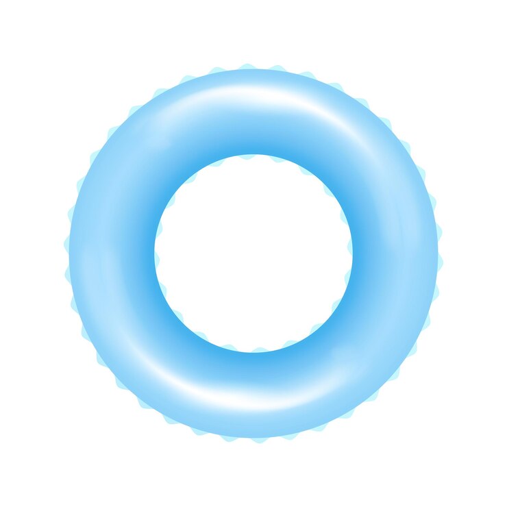 Vector flote de vector azul aislado sobre fondo blanco
