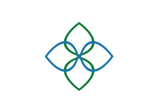 Flower Link con inspiración en el diseño del logotipo B inicial