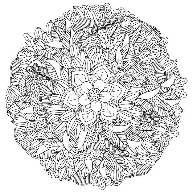Flower Mandala Elementos decorativos antiguos Ilustración vectorial de patrones orientales Islam árabe