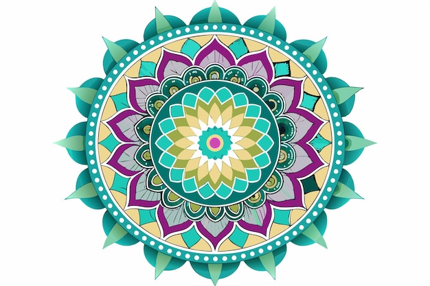 Flower Mandala Vector de diseño para camisetas y otros diseños