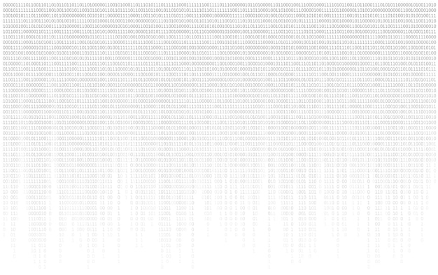 Flowing binary data wave on light background Represents big data transfer virtual reality systems and computer science