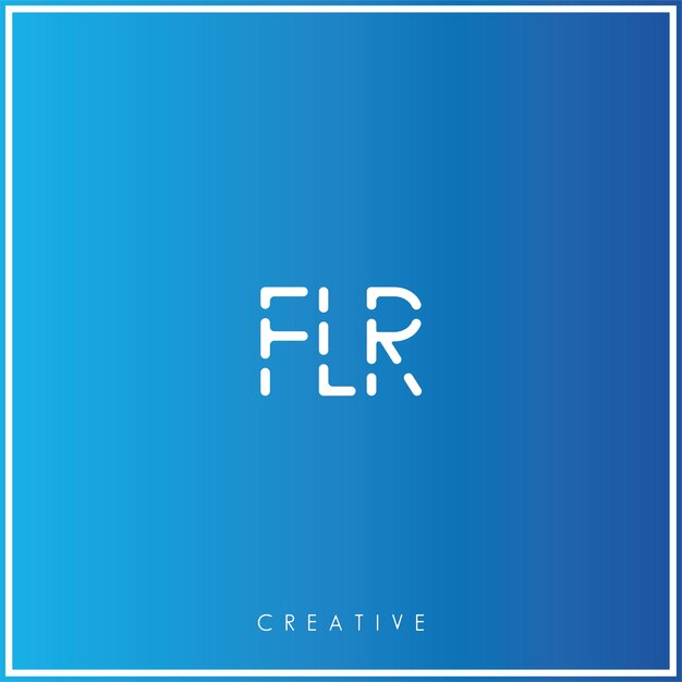 FLR Premium Vector último diseño de logotipo creativo Ilustración vectorial de logotipo mínimo monograma