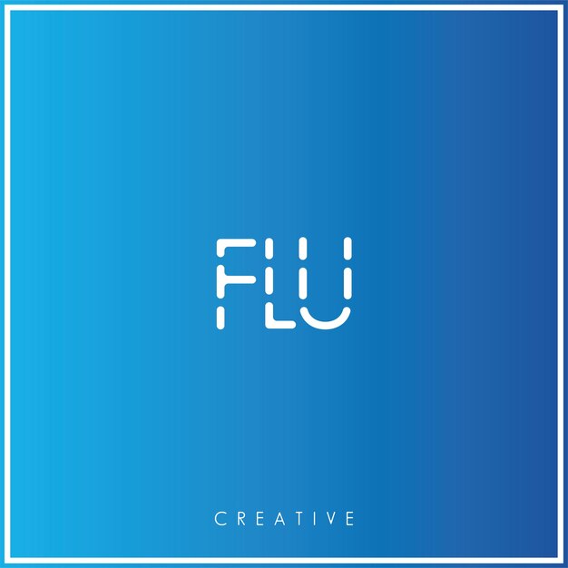FLU Premium Vector último diseño de logotipo Diseño creativo de logotipo Ilustración vectorial Logotipo mínimo Monograma