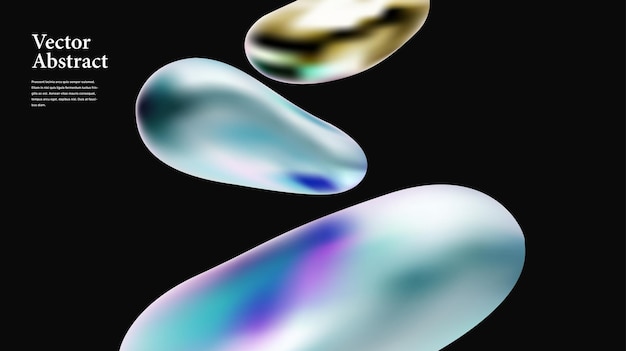 Fluid abstract design featuring an array of colorful and intricate vector shapes