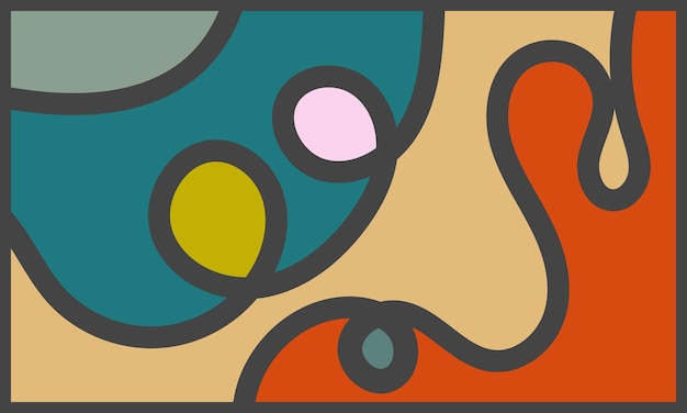 Fluido abstracto colorido y fondo geométrico con estilo Memphis Vector Eps 10
