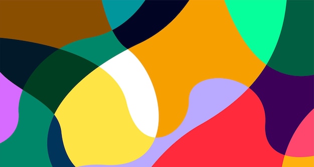 Fluido abstracto colorido y fondo plano líquido para la fiesta de vacaciones de verano