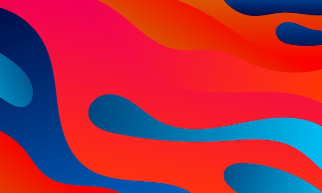 fluido hermoso patrón de onda de gradiente colorido fondo vectorial