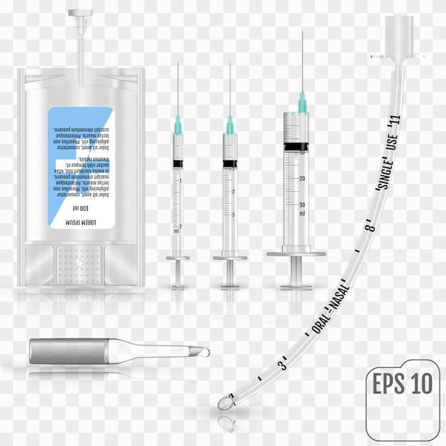 Vector fluido intravenoso realista