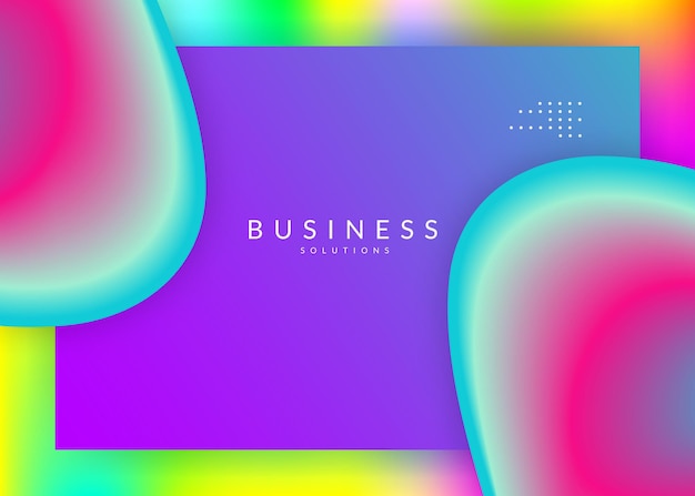 Fluido liquido. Banner creativo, composición de la interfaz. Malla de degradado vivo. Telón de fondo 3d holográfico con una mezcla de moda moderna. Fluido líquido con elementos y formas dinámicas. Página de destino.