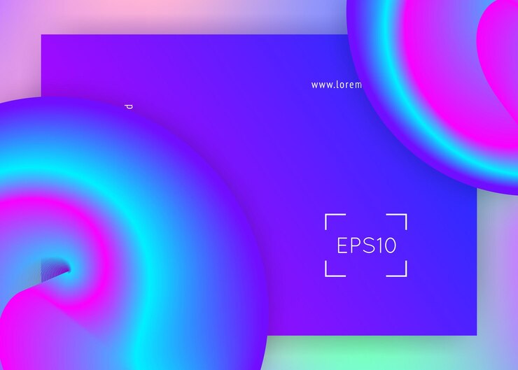 Vector fluido líquido con elementos y formas dinámicas página de destino.