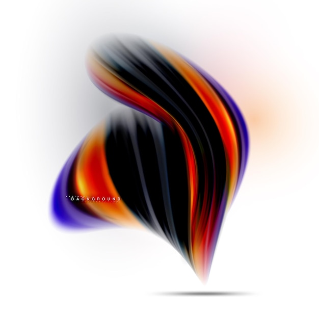 Fluido líquido mezclando colores concepto en fondo gris claro onda y curva de remolino línea de flujo de moda plantilla de diseño abstracto para presentación de negocios aplicación papel pintado banner póster o papel pintado